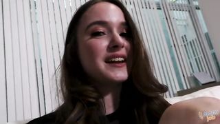 College Girl Slut Hazel Moore BUSTED Watching Porn Jerks off Step Dad