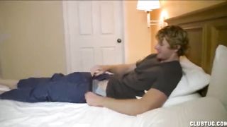 Angry MILF Jerks off a Young Dude