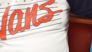 Public (and very Obvious) Handjob at a Diner