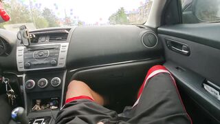 On the Phone getting a Hand Job in Traffic