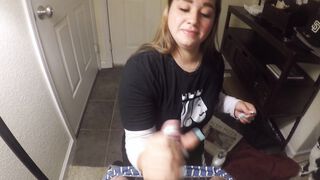 **REAL** Pizza Delivery Girl Hooks me up again with HANDJOB