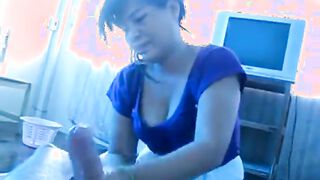 Asian Masseuse Jerk off Big Load Handjob Boobs Pressing Sex Happy ending