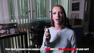 HOT REDHEAD HANDJOB SLUT Katie Kiss Takes a WAND TO HER CUNT then take HUGE CUM BLAST to FACE!