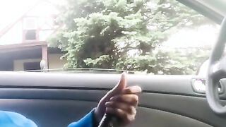 BBC Dick Flash! Stroking in Car during Quarantine Gets Caught!