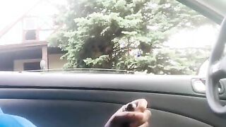 BBC Dick Flash! Stroking in Car during Quarantine Gets Caught!