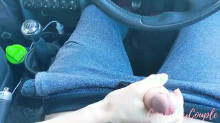 Public Handjob in Car Park - CumDailyCouple