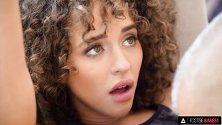 FOOTSIE BABES - Curly-Haired Babe Geisha Kyd Teases Her Foot Lover Hubby While They Fuck Hard