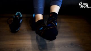 Foot healer curing her feet (foot worship, POV feet, sexy soles, long toes, toe sucking, soles lick)