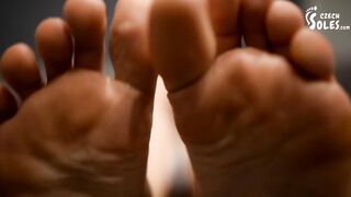 Sassy girl in high heels and her footboy (foot domination, humiliation, bratty feet, foot fetish)