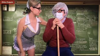 New teacher fucks old teacher to rank up in the classroom