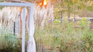 No Hands Blowjob & Cute Swallowing after Autumn Photo Shoot in our Living Room